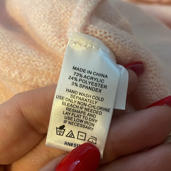 NWT 1. State open back/cross cross sweater in petal pink Size Large - Picture 5 of 7